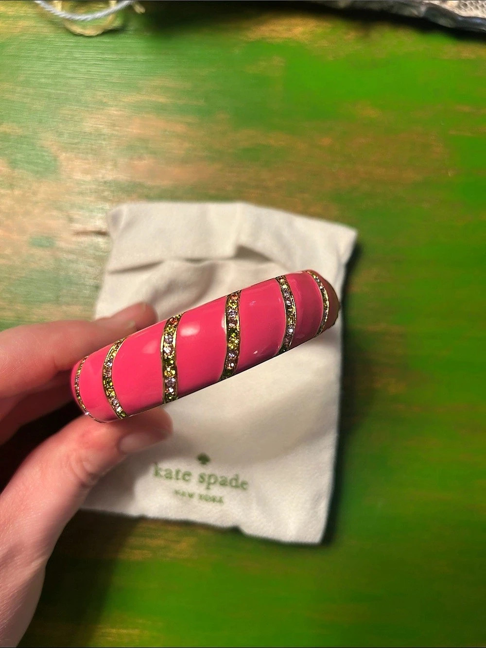 kate spade new york Pink Enamel Bangle Bracelet